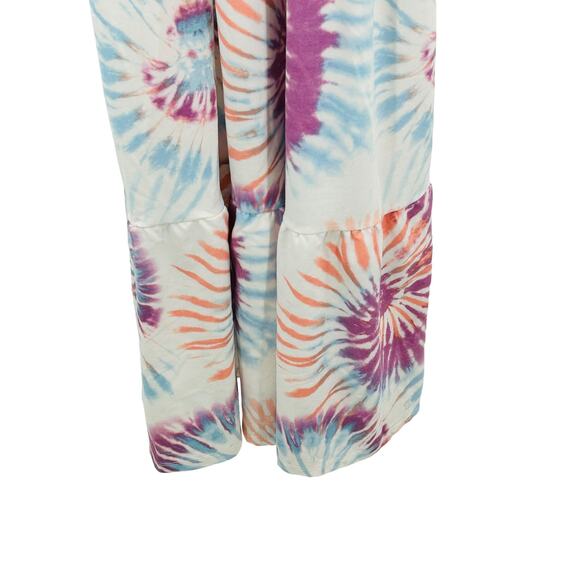 32° Cool Degrees Maxi Dress Ruffle Strap Purple Blue Tie Dye Youth large 12/14 - Picture 3 of 10